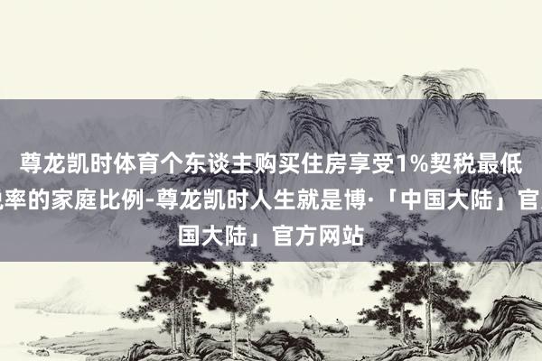 尊龙凯时体育个东谈主购买住房享受1%契税最低优惠税率的家庭比例-尊龙凯时人生就是博·「中国大陆」官方网站